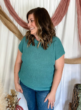Load image into Gallery viewer, Chelsea Teal Knit Top
