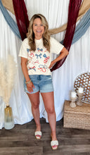 Load image into Gallery viewer, American Flag Bow Comfort Colors Graphic Tee
