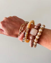 Load image into Gallery viewer, Rose Beaded Bracelet Stack
