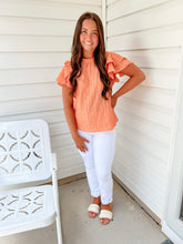 Load image into Gallery viewer, Hannah Textured Top // Peach
