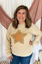 Load image into Gallery viewer, Star Patch Lightweight Sweatshirt
