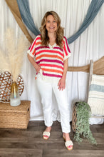Load image into Gallery viewer, Marissa Scalloped Stripe Knit Top
