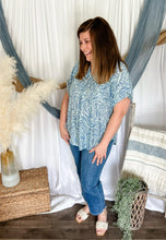 Load image into Gallery viewer, Capri Blue Pattern Blouse
