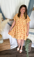 Load image into Gallery viewer, Yellow Floral Babydoll Dress

