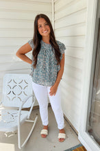 Load image into Gallery viewer, Blair Teal Paisley Blouse
