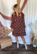 Load image into Gallery viewer, Kennedy Black Floral Dress
