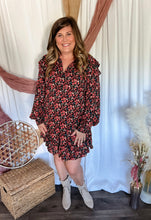 Load image into Gallery viewer, Kennedy Black Floral Dress
