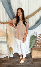 Load image into Gallery viewer, Jenna Pleated Top // Taupe
