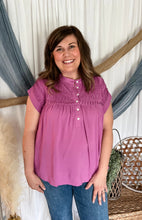 Load image into Gallery viewer, Jenna Pleated Top // Magenta
