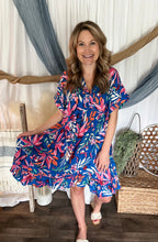 Load image into Gallery viewer, Demi Tropical Print Dress
