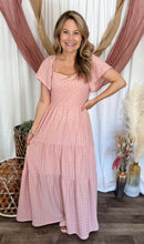 Load image into Gallery viewer, Dusty Pink Eyelet Maxi Dress
