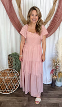 Load image into Gallery viewer, Dusty Pink Eyelet Maxi Dress

