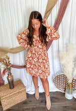Load image into Gallery viewer, Autumn Floral Smocked Dress
