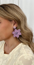 Load image into Gallery viewer, Lavender Flower Earring
