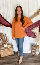 Load image into Gallery viewer, Lena Cable Knit Sweater // Pumpkin
