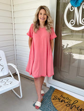 Load image into Gallery viewer, Coral T-Shirt Dress
