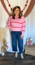 Load image into Gallery viewer, Hearts &amp; Stripes Sweater
