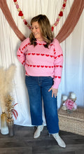 Load image into Gallery viewer, Hearts &amp; Stripes Sweater
