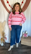 Load image into Gallery viewer, Hearts &amp; Stripes Sweater
