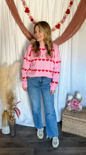 Load image into Gallery viewer, Hearts &amp; Stripes Sweater
