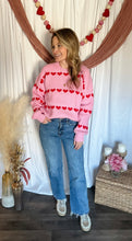 Load image into Gallery viewer, Hearts &amp; Stripes Sweater
