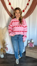 Load image into Gallery viewer, Hearts &amp; Stripes Sweater
