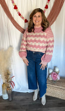 Load image into Gallery viewer, Stitched With Love Wavy Striped Sweater
