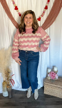 Load image into Gallery viewer, Stitched With Love Wavy Striped Sweater
