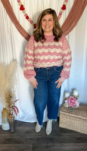 Load image into Gallery viewer, Stitched With Love Wavy Striped Sweater
