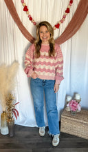 Load image into Gallery viewer, Stitched With Love Wavy Striped Sweater
