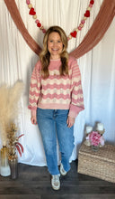 Load image into Gallery viewer, Stitched With Love Wavy Striped Sweater
