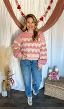 Load image into Gallery viewer, Stitched With Love Wavy Striped Sweater
