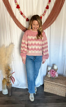 Load image into Gallery viewer, Stitched With Love Wavy Striped Sweater
