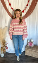 Load image into Gallery viewer, Stitched With Love Wavy Striped Sweater
