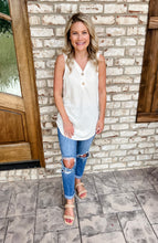 Load image into Gallery viewer, Cream Ribbed Tank Top

