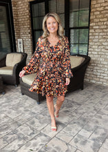 Load image into Gallery viewer, Tatum Black Floral Dress
