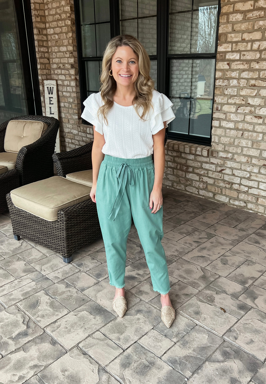 Jade Frayed Hem Pants
