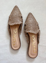 Load image into Gallery viewer, Taupe Woven Mules
